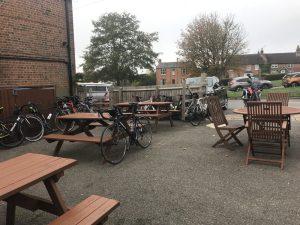 outside seating at the George & Dragon tearooms